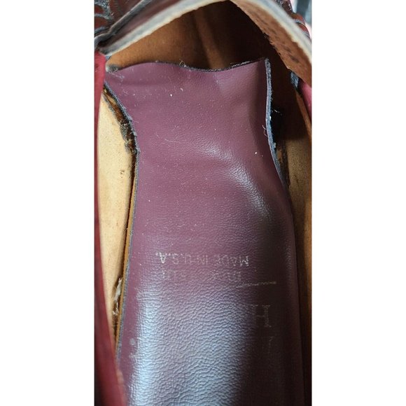 Hanover Handsewn Men's Cordovan Slip On Penny Loafers Made in USA Size 8.5D - Picture 7 of 11